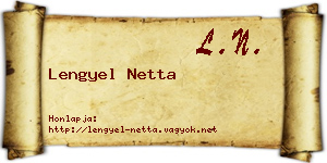 Lengyel Netta névjegykártya